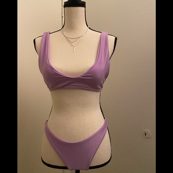Lavender 2 piece bathing suit - Picture 1 of 4